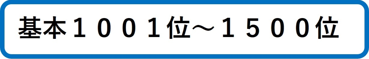 基本１００１～１５００位